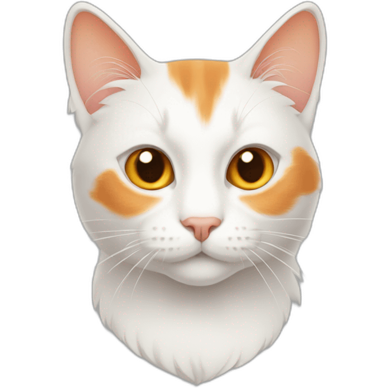 orange White cat emoji