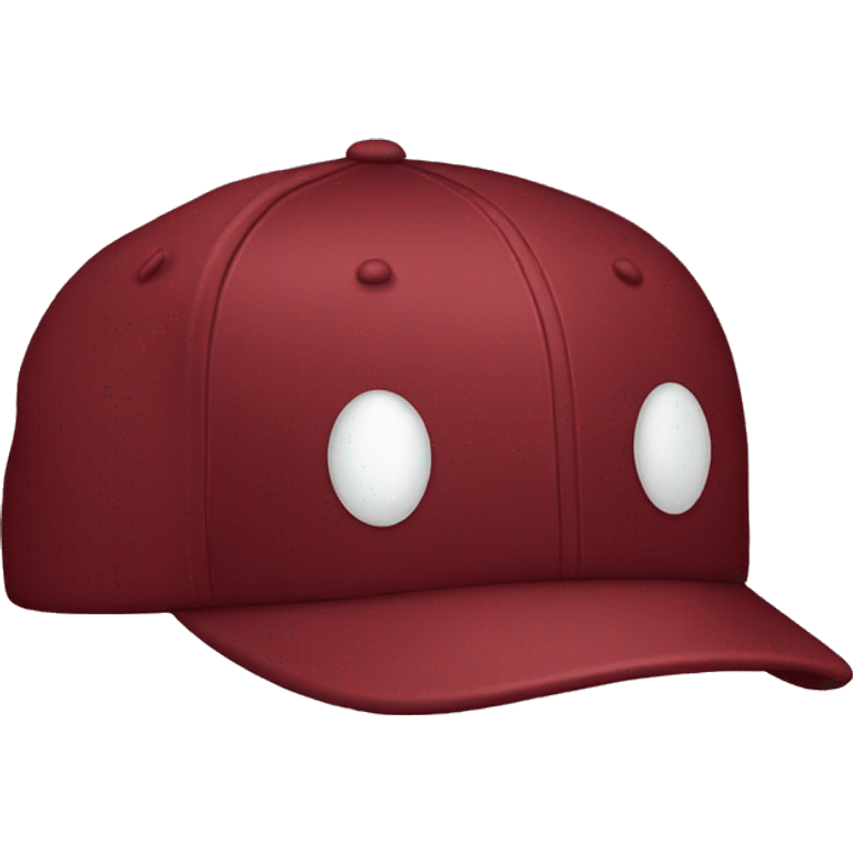 Dark red baseball cap emoji