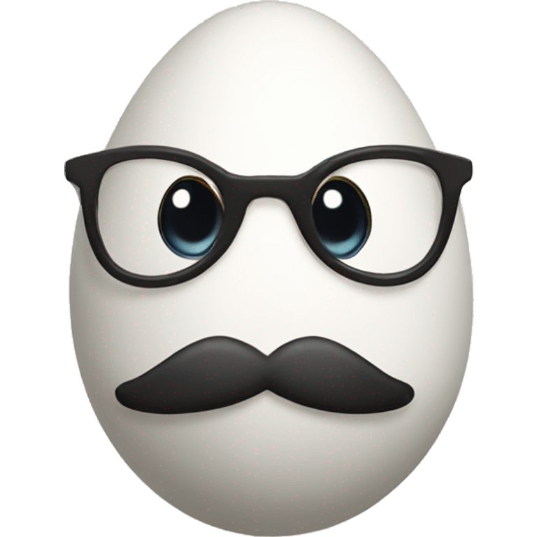 egg with mustache emoji