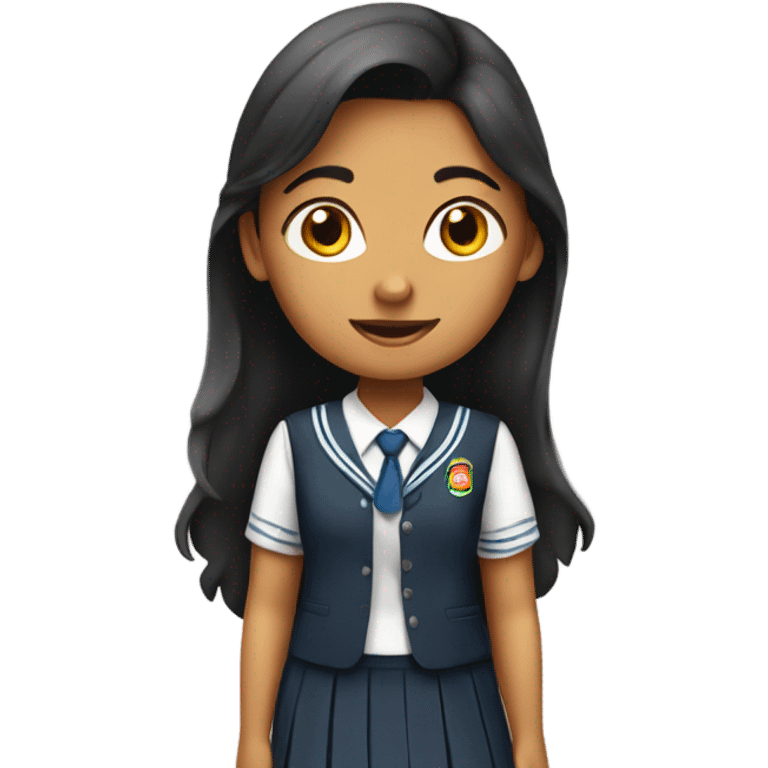 Bengali girl in school uniform emoji