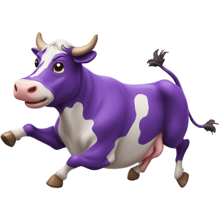 Purple cow flying emoji