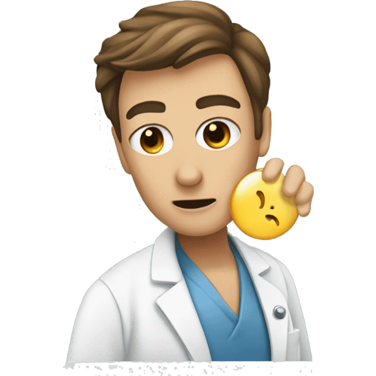 Doctor popping pimple emoji