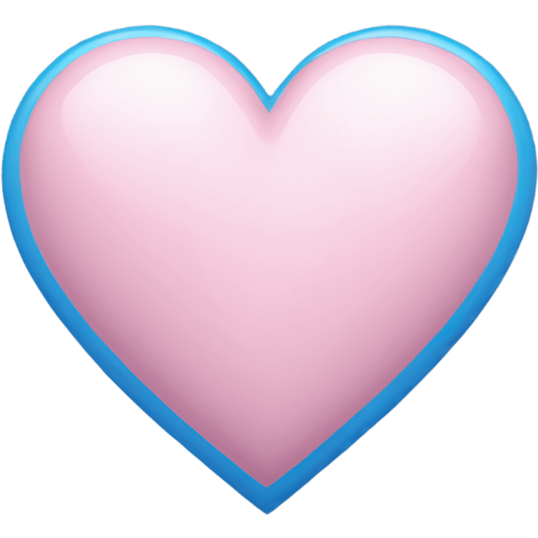 Light pink heart with blue  emoji