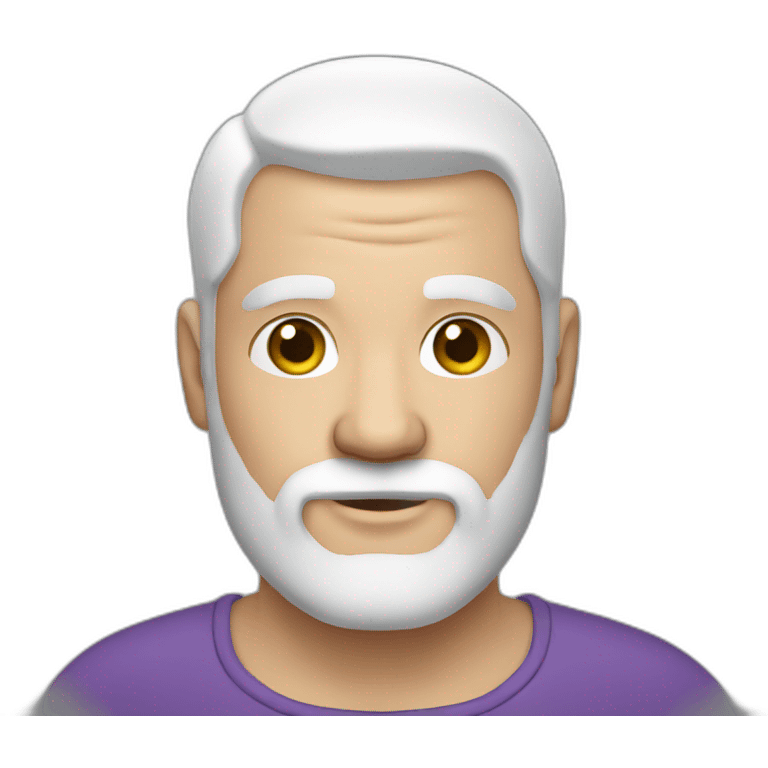 bulked bald white beard man emoji