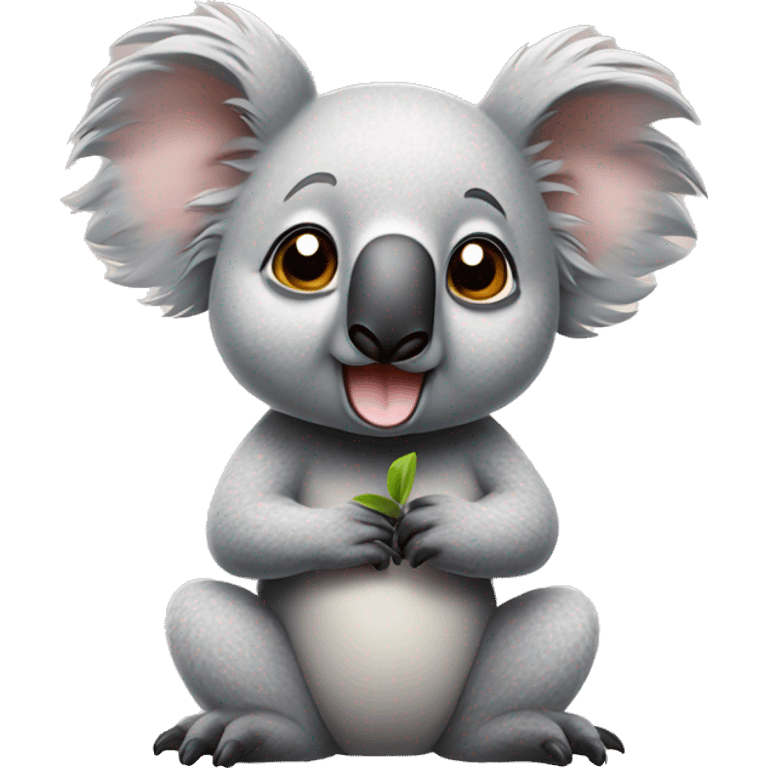 Koala blowing kiss emoji