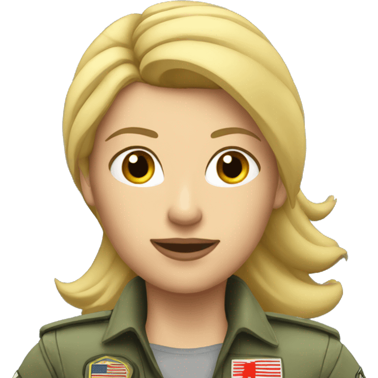 Woman fighter jet  pilot with blonde hair emoji