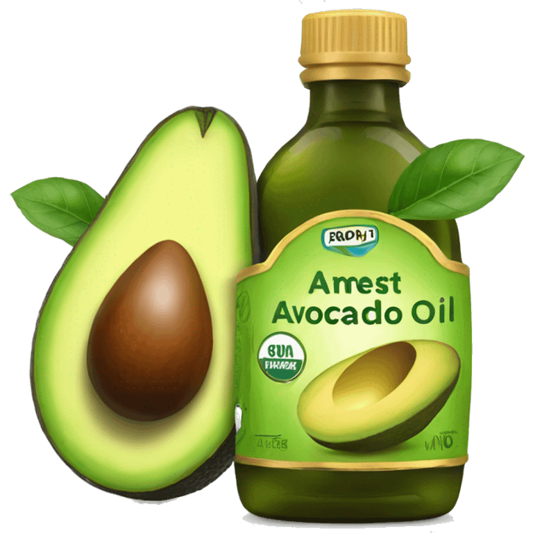 avocado oil with an avocado next to it emoji