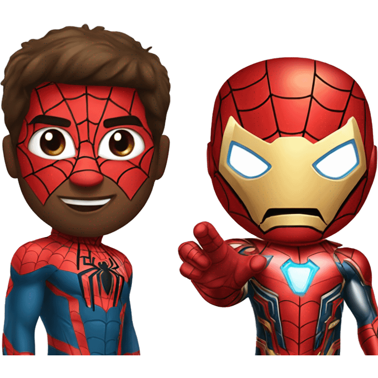 spiderman and iron man emoji