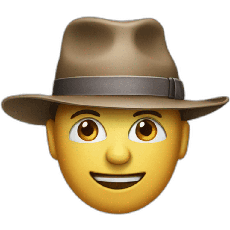 Chat avec un chapeau emoji