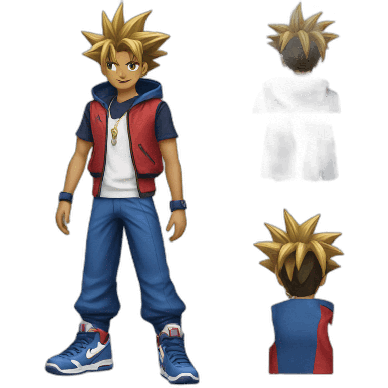 Yugi with Nike tech outfit  emoji