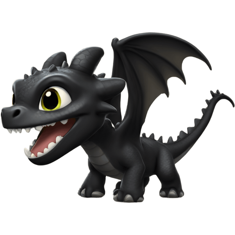 Toothless the dragon emoji