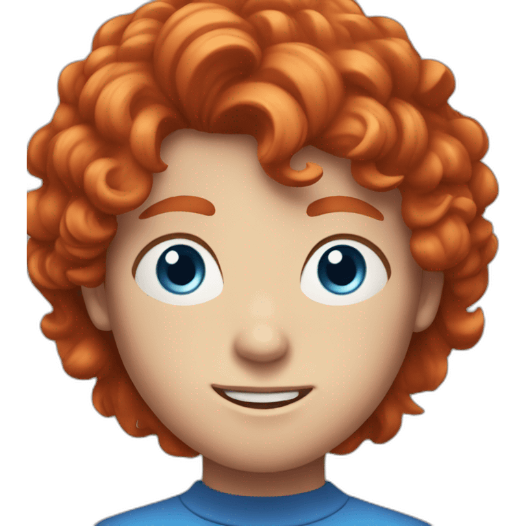 red hair boy with blue eyes and freckles emoji