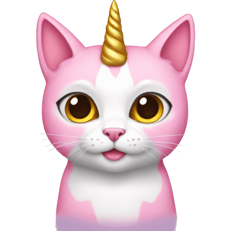 Pink princess-cat with unicorn horn emoji