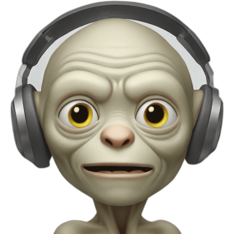 Gollum listening to music emoji