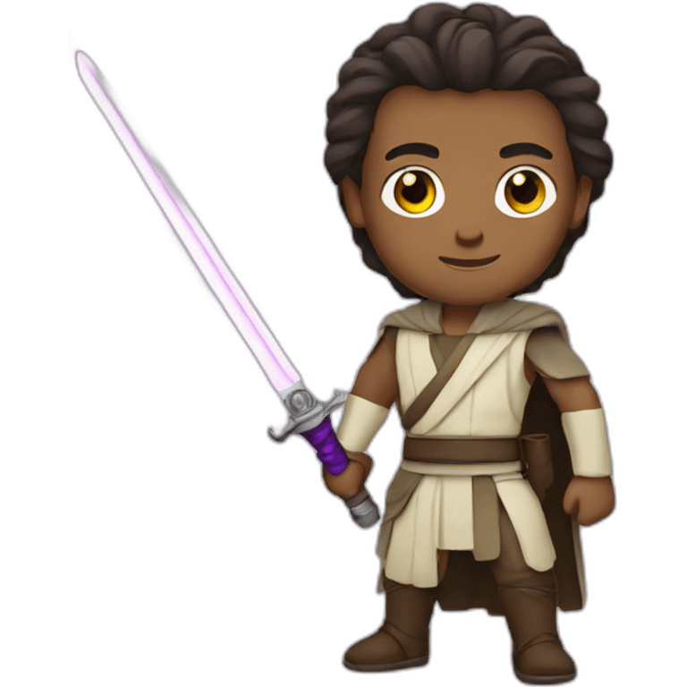 Jedi with purple sword emoji