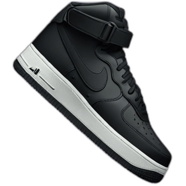 nike all black air force ones emoji