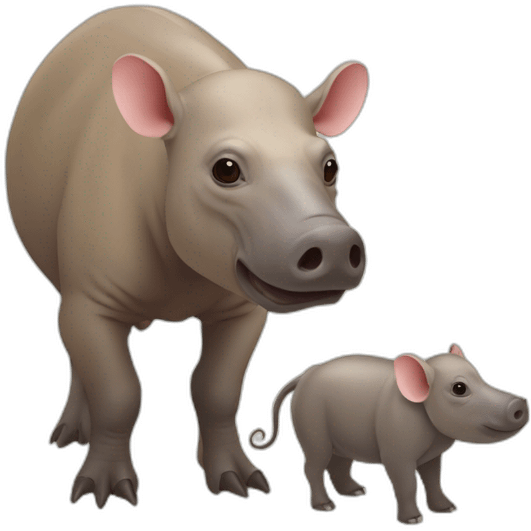 Babirusa And Baby Babirusa emoji