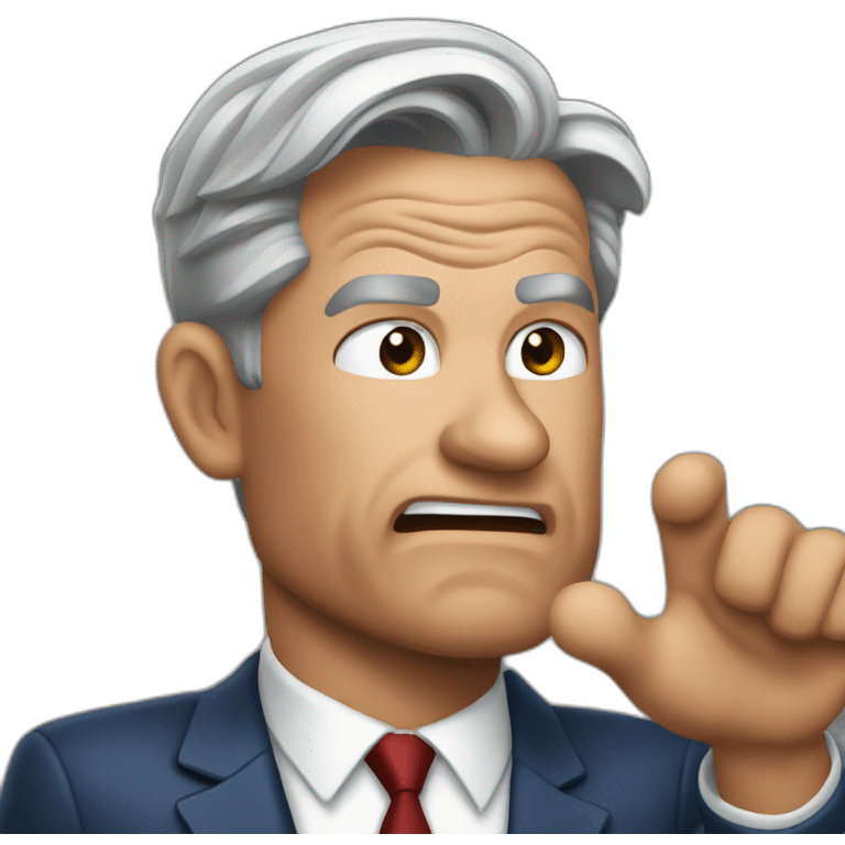 Jerome powell angry waving emoji