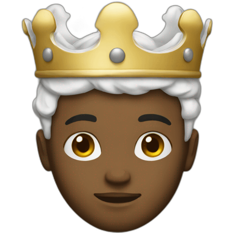 White young king emoji