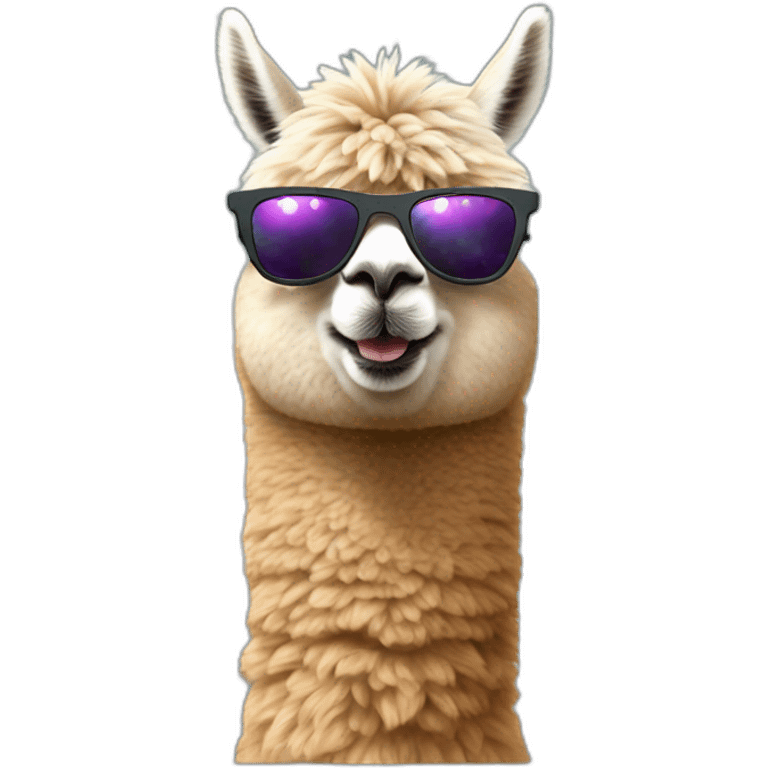 alpaca-with-sun-glass-in-a-rocket emoji