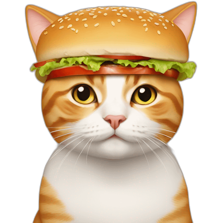 Burger shaped cat emoji