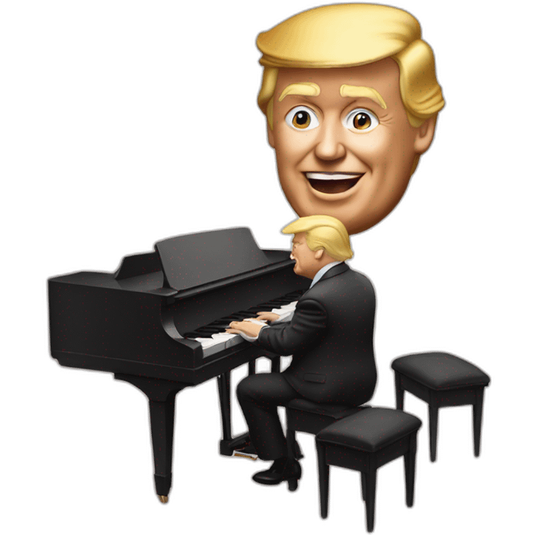 Donald trump playing piano emoji