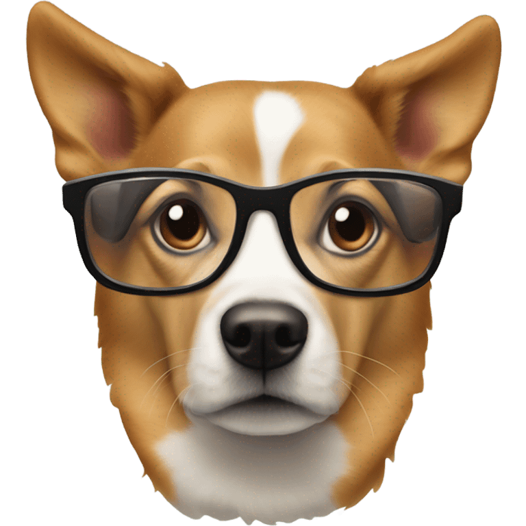 A mix between a dog and Elon musk wearing two svge dunglasses emoji