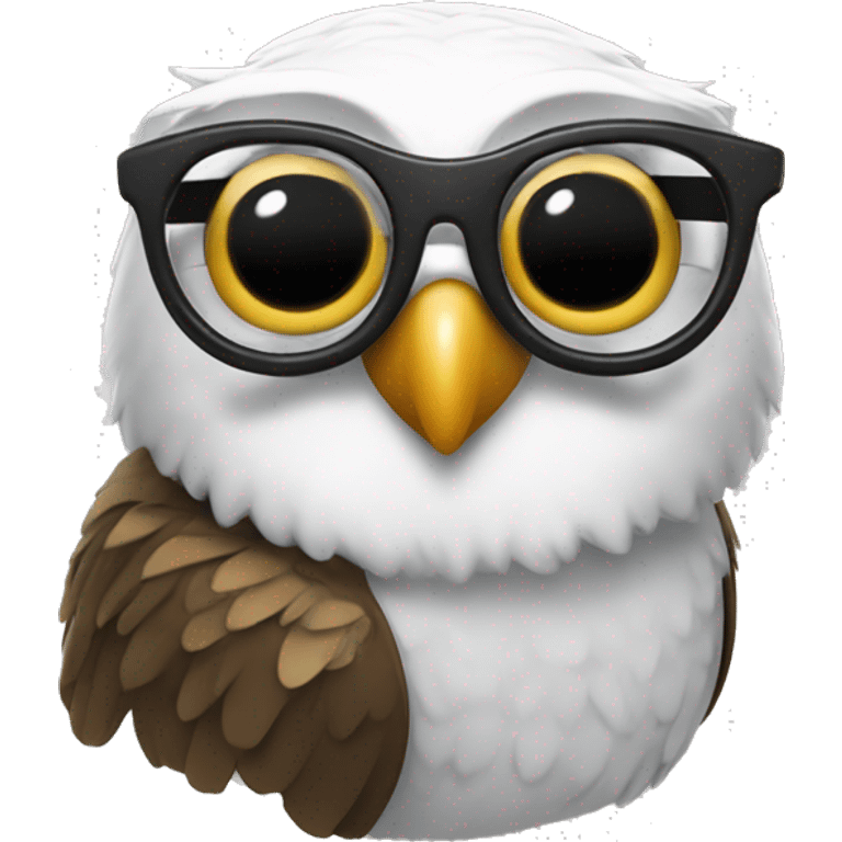 Owl with meta rayban glasses  emoji