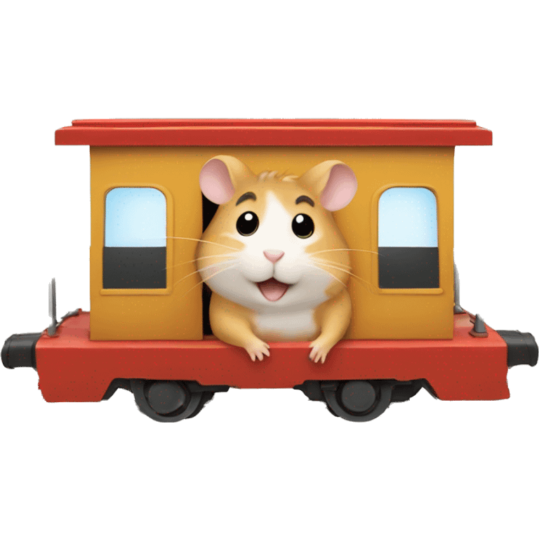 hamster rides a train emoji