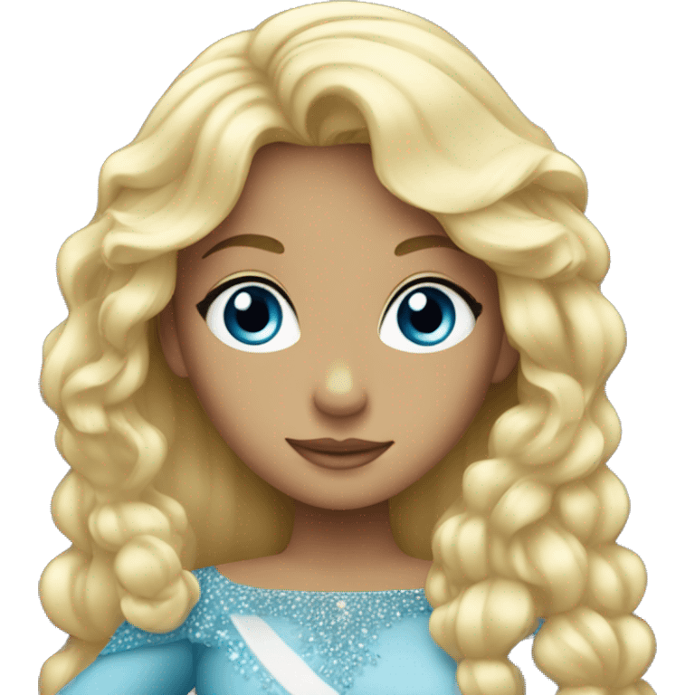 Princesse with blonde hair and blue eyes emoji