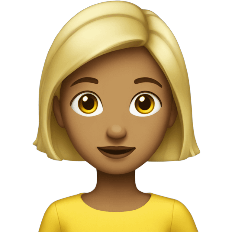 Girl in yellow dress emoji