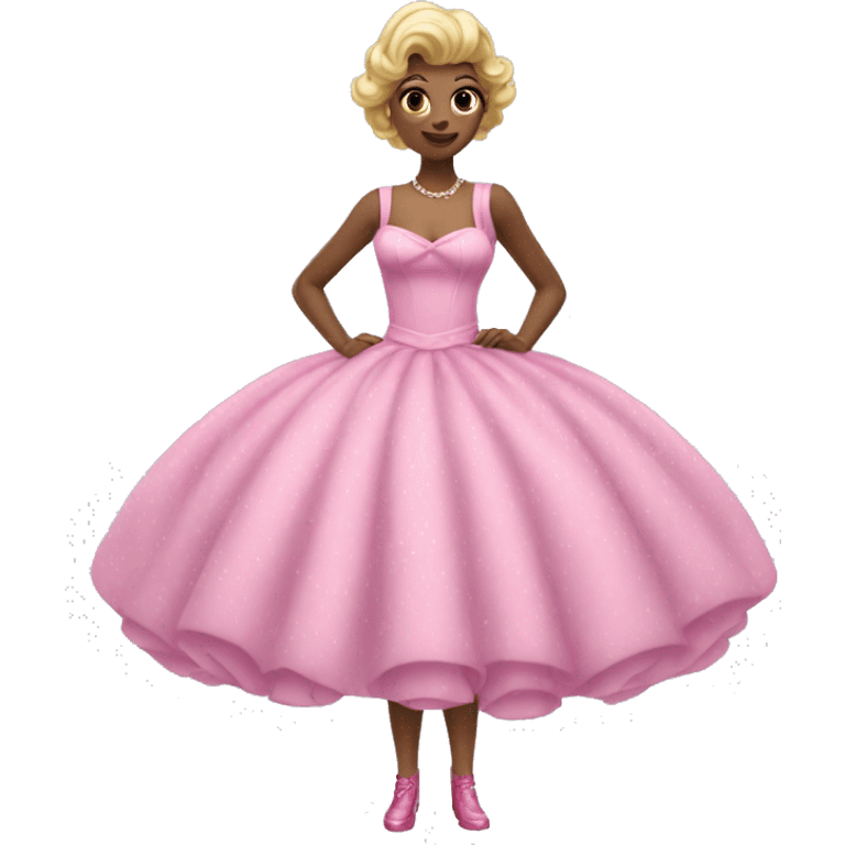 Galinda pink bubble dress from the wicked movie emoji