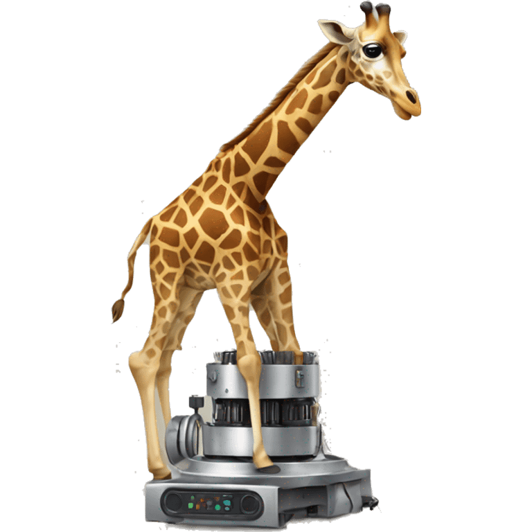 A machine that makes noises that a giraffe would made emoji