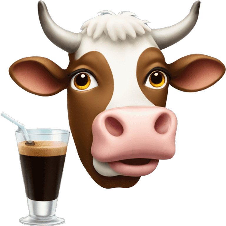 cow holding espresso martini  emoji