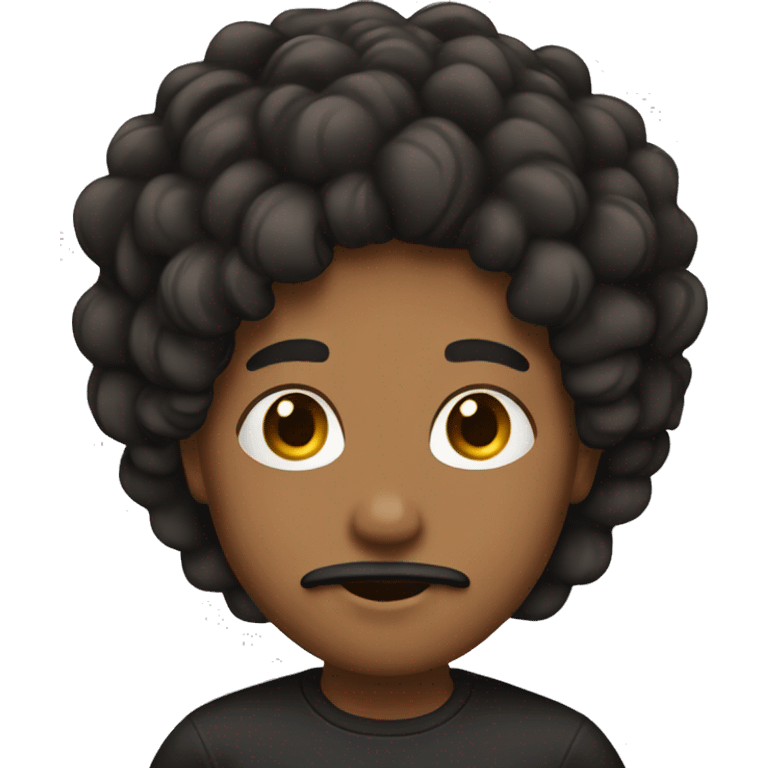 brown girl emoji with white man black hair with mustache emoji  emoji