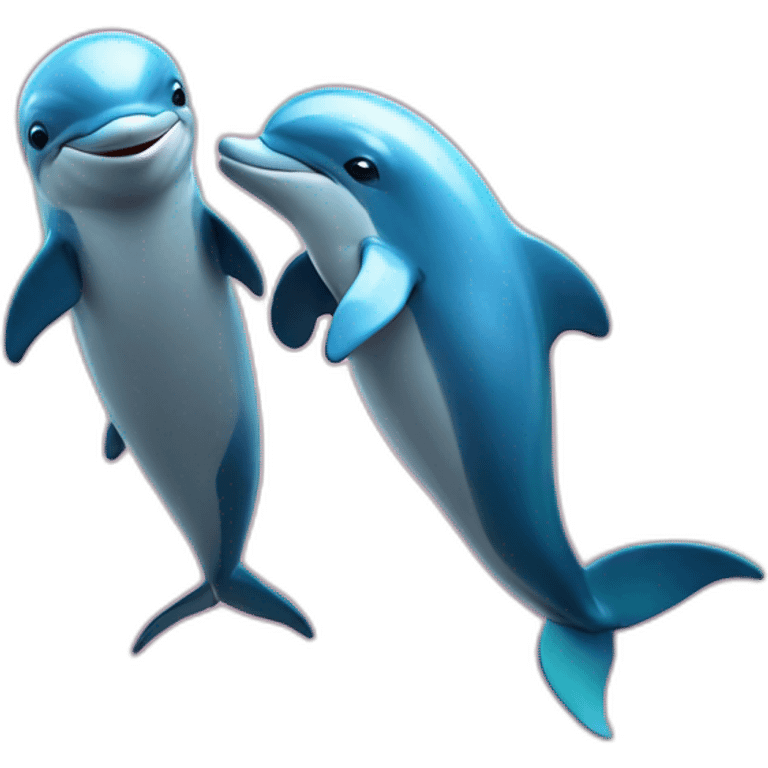 Dolphin love emoji