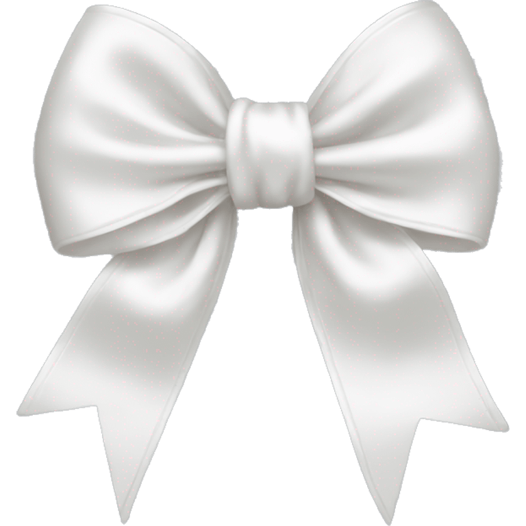 white satin bow emoji