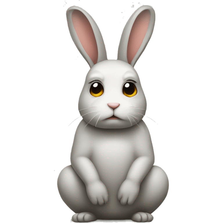 rabbit body unhappy emoji