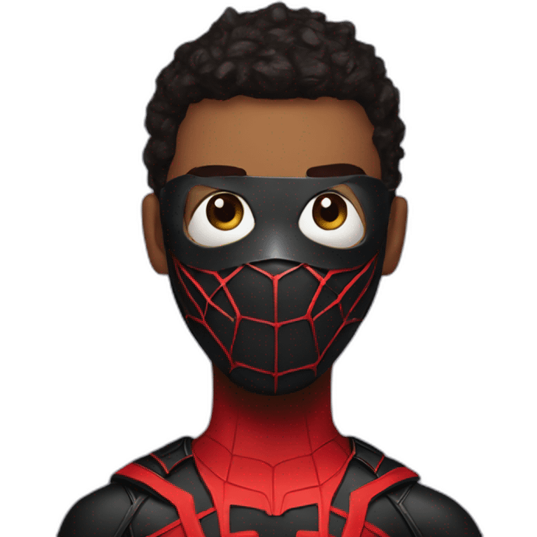 miles morales with  mask emoji