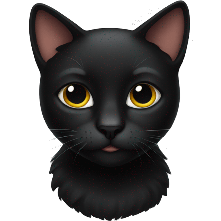 a black cat emoji