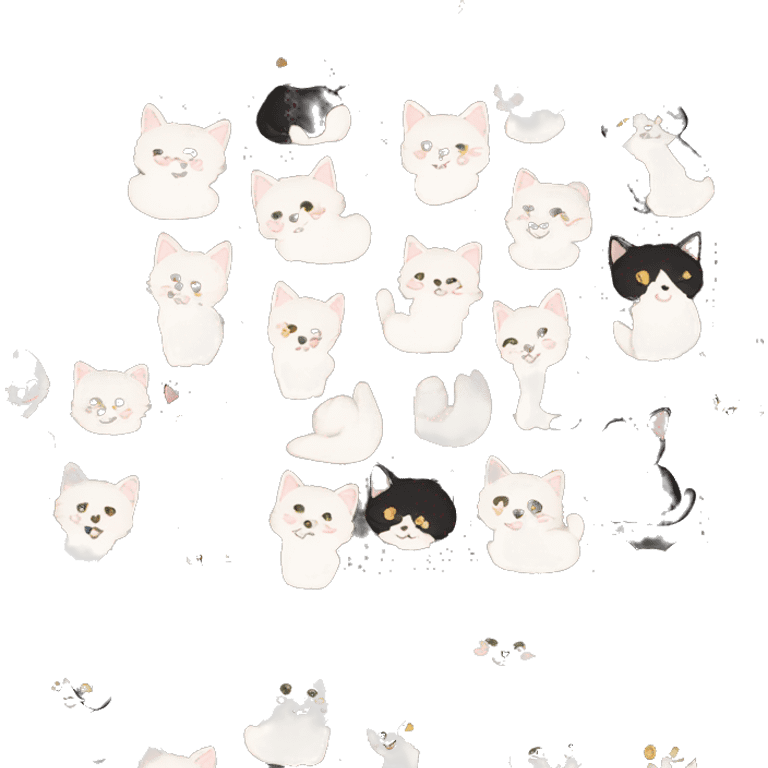 1000 tuxedo kittens emoji