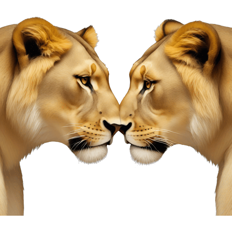 Lions kissing  emoji