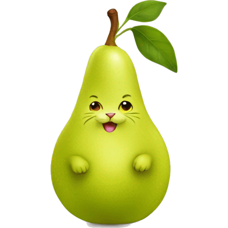 pear cat emoji