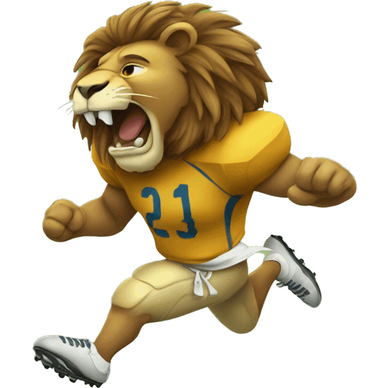 lion playing football emoji