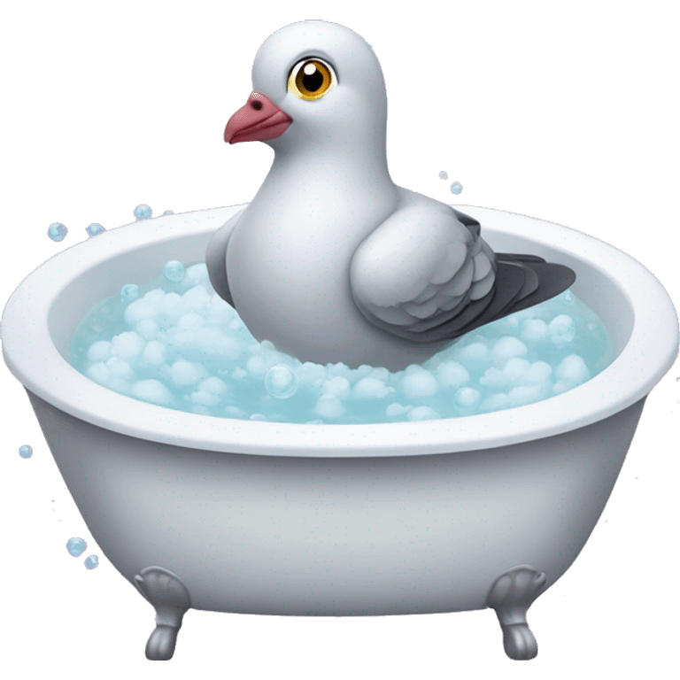 pigeon in a bubble bath emoji