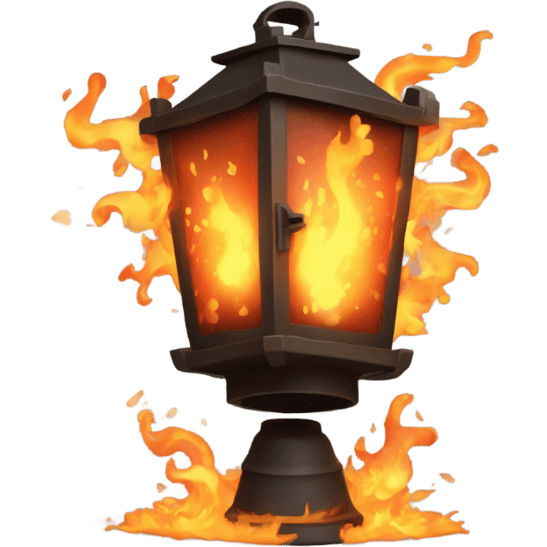 Exploding lantern emoji