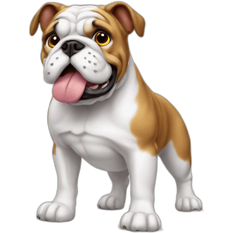 Dog bulldog full-height emoji