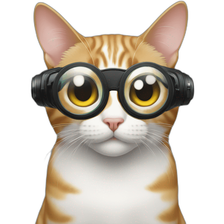 Cat with oculus emoji