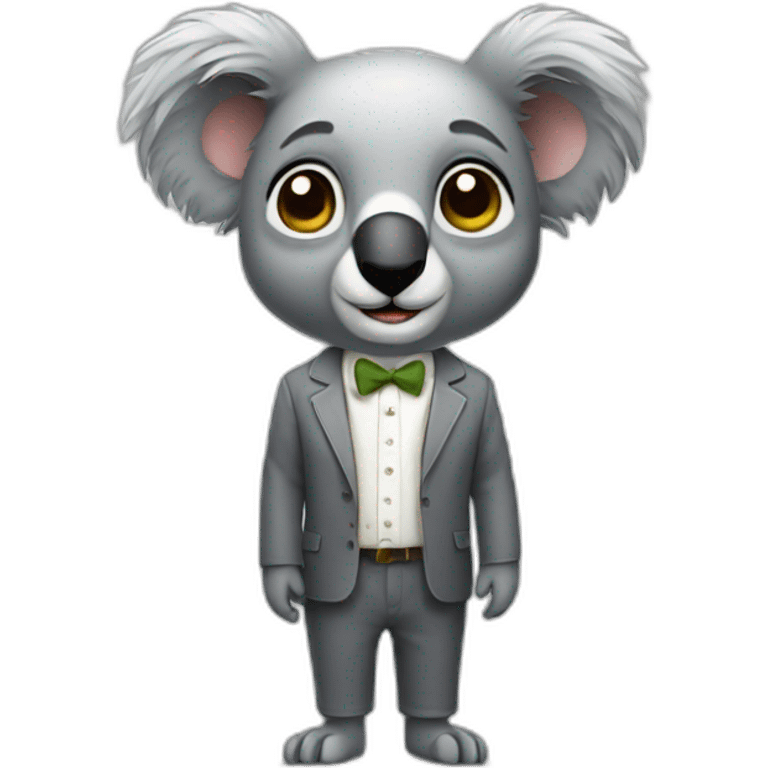 smart thin math koala man emoji