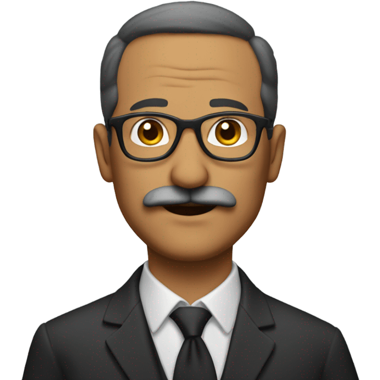 latin man with mustache and glasses mid age emoji